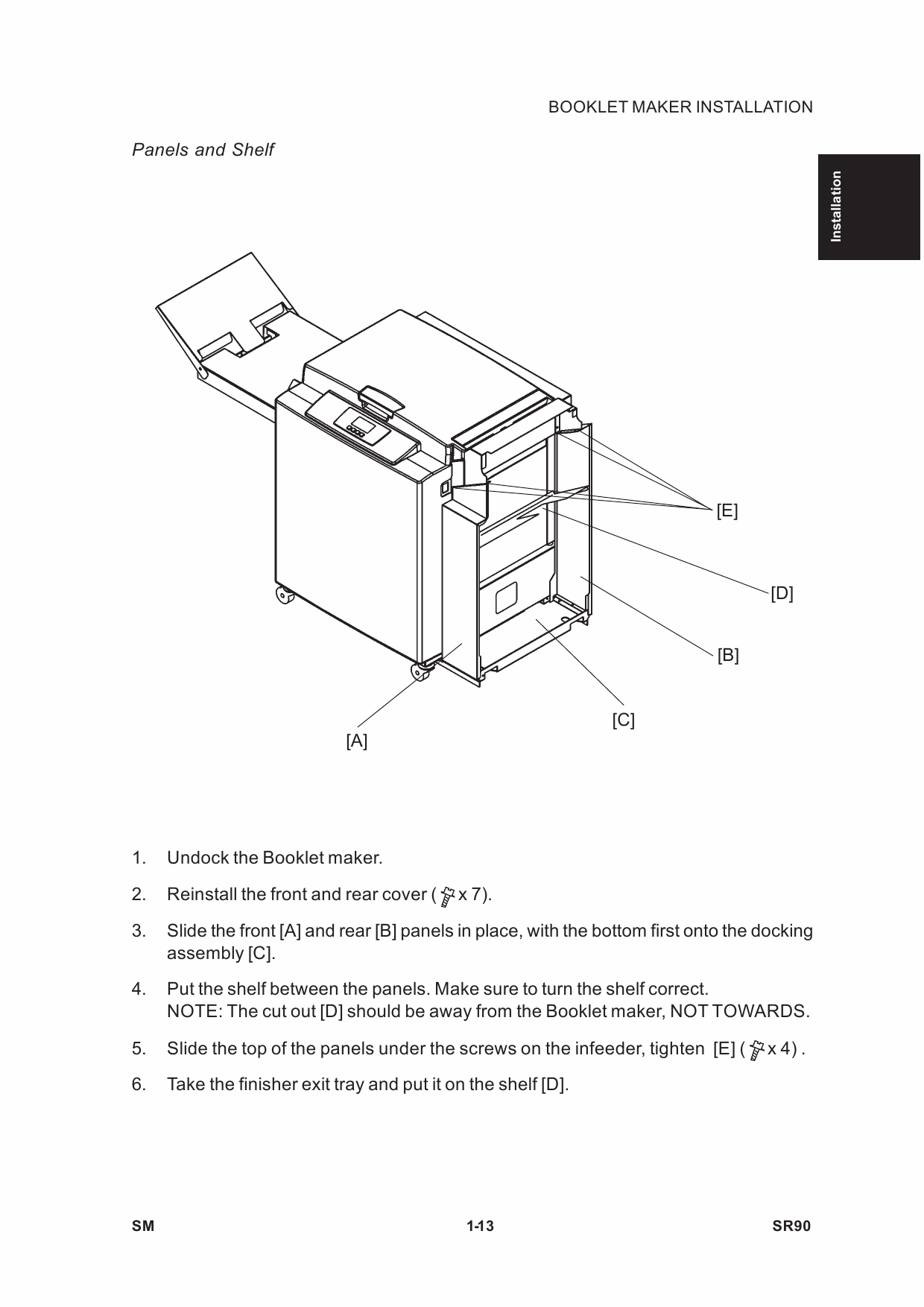 RICOH Options SR90 TR90 CF90 BF90 BOOKLET-MAKER TRIMMER COVER-FEEDER Service Manual PDF download-4